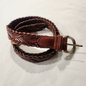 Saks Fifth Avenue Braided Woven Leather Belt